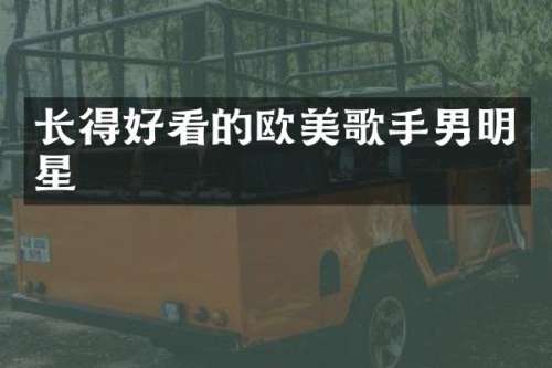 长得好看的欧美歌手男明星