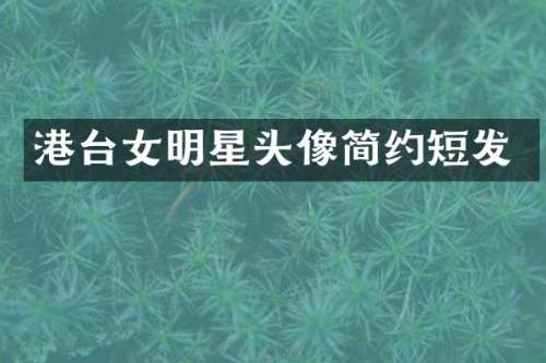 港台女明星头像简约短发