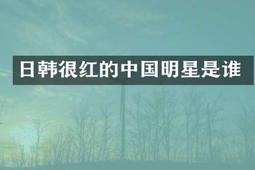 日韩很红的中国明星是谁