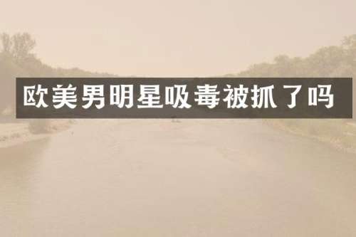 欧美男明星吸毒被抓了吗