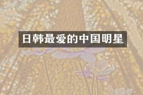 日韩最爱的中国明星