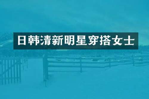 日韩清新明星穿搭女士
