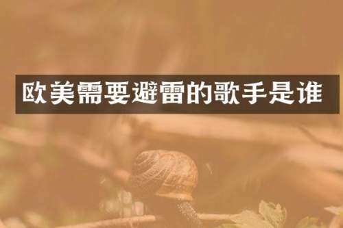 欧美需要避雷的歌手是谁