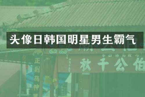 头像日韩国明星男生霸气