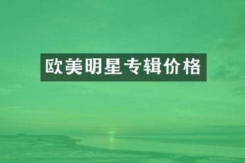 欧美明星专辑价格