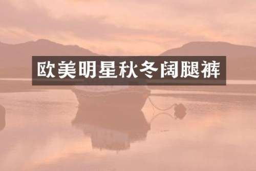 欧美明星秋冬阔腿裤