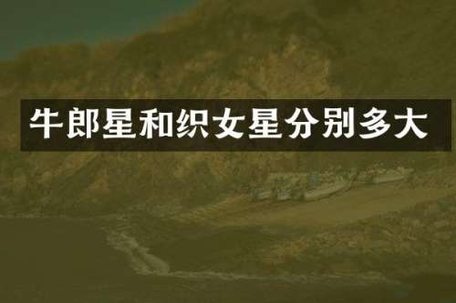牛郎星和织女星分别多大