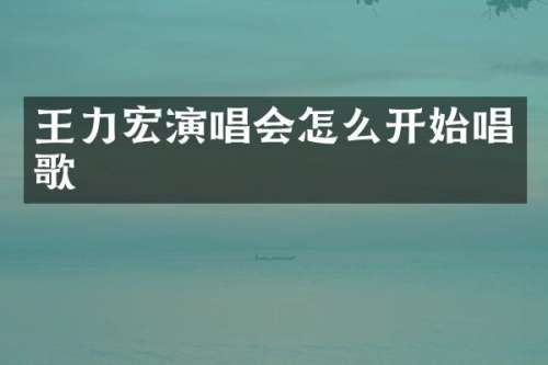 王力宏演唱会怎么开始唱歌