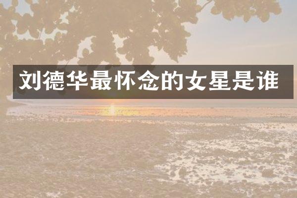 刘德华最怀念的女星是谁