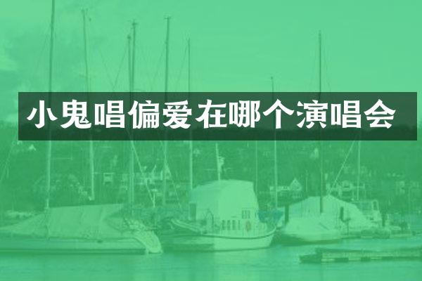 小鬼唱偏爱在哪个演唱会