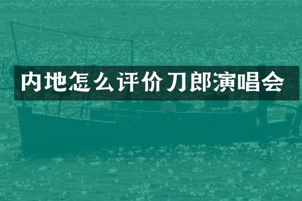 内地怎么评价刀郎演唱会