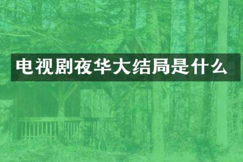 电视剧夜华大结局是什么