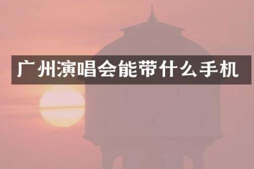 广州演唱会能带什么手机
