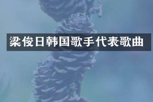 梁俊日韩国歌手代表歌曲