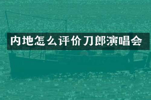 内地怎么评价刀郎演唱会