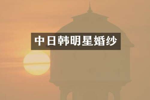 中日韩明星婚纱
