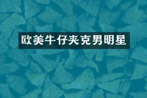 欧美牛仔夹克男明星