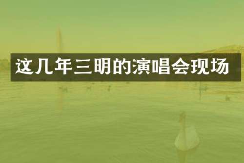 这几年三明的演唱会现场