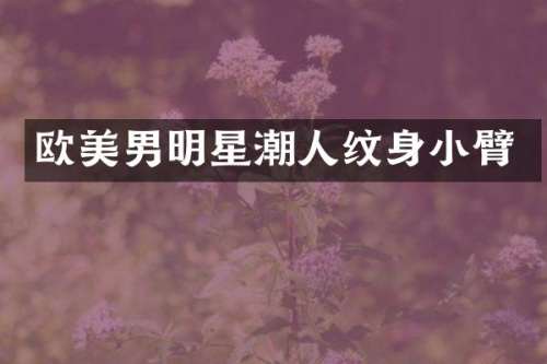 欧美男明星潮人纹身小臂