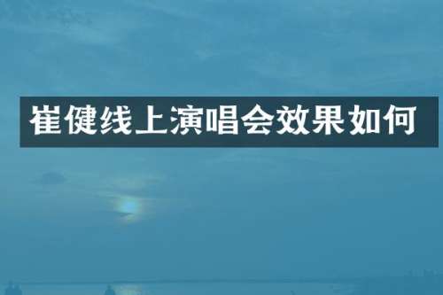 崔健线上演唱会效果如何