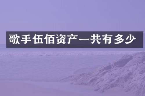 歌手伍佰资产一共有多少