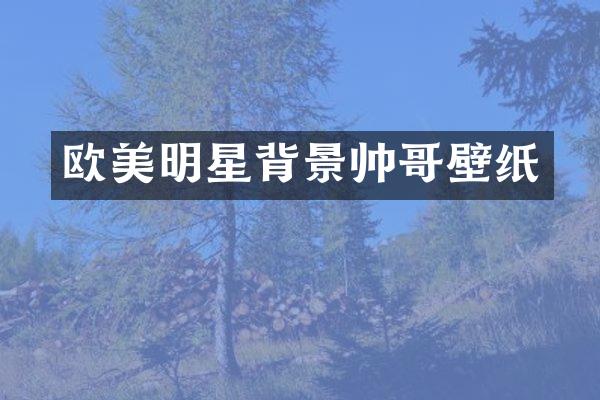 欧美明星背景帅哥壁纸