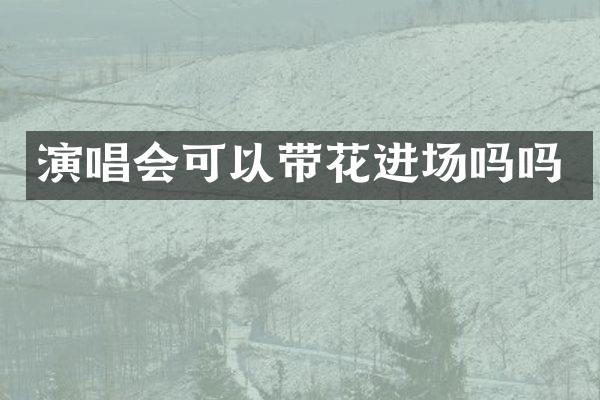演唱会可以带花进场吗吗