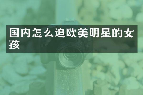 国内怎么追欧美明星的女孩