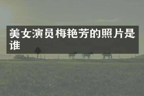 演员梅艳芳的照片是谁