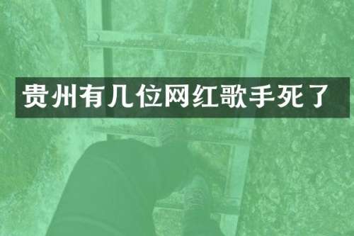 贵州有几位网红歌手死了