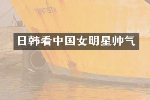 日韩看中国女明星帅气