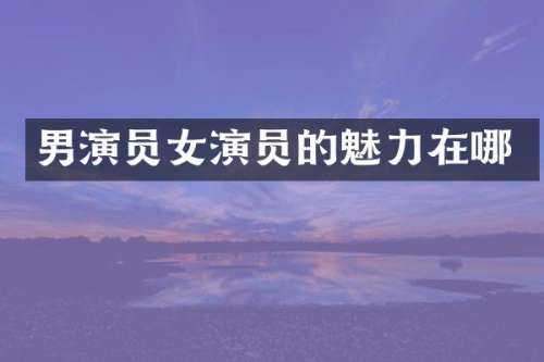 男演员女演员的魅力在哪