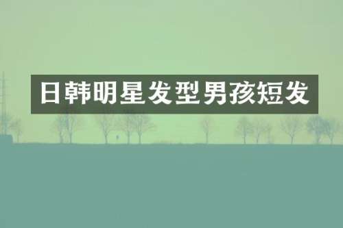 日韩明星发型男孩短发
