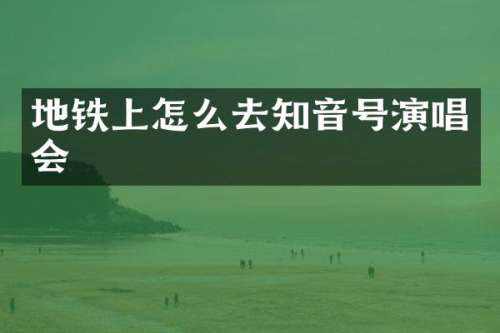 地铁上怎么去知音号演唱会