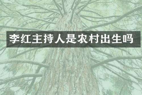 李红主持人是农村出生吗