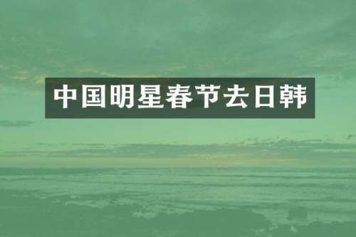 中国明星春节去日韩