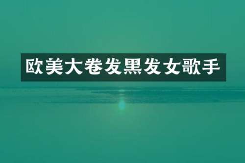 欧美大卷发黑发女歌手