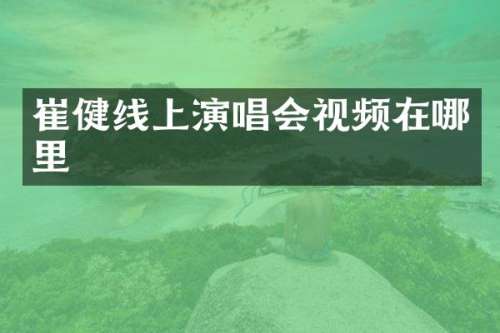崔健线上演唱会视频在哪里