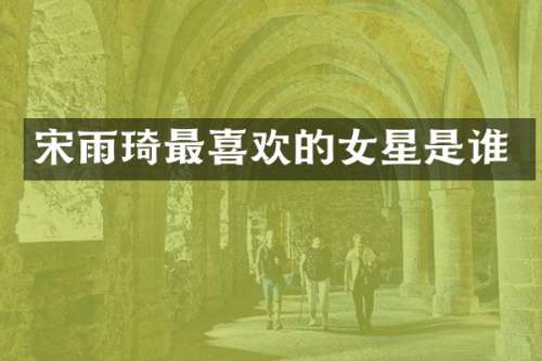 宋雨琦最喜欢的女星是谁