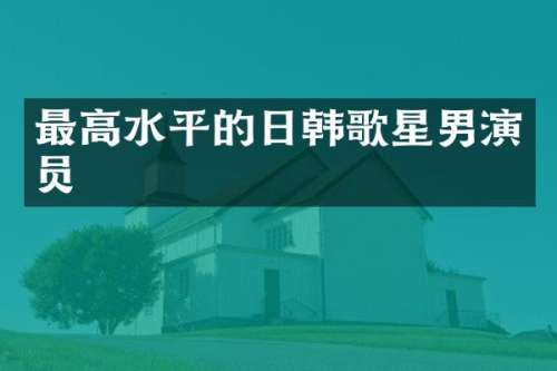 最高水平的日韩歌星男演员