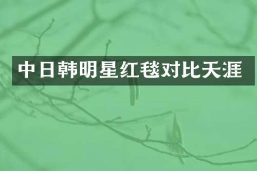 中日韩明星红毯对比天涯