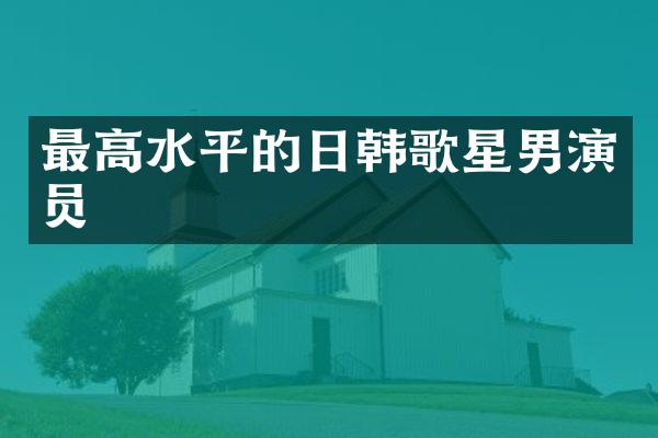 最高水平的日韩歌星男演员