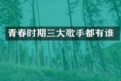 青春时期三大歌手都有谁