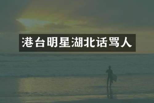 港台明星湖北话骂人