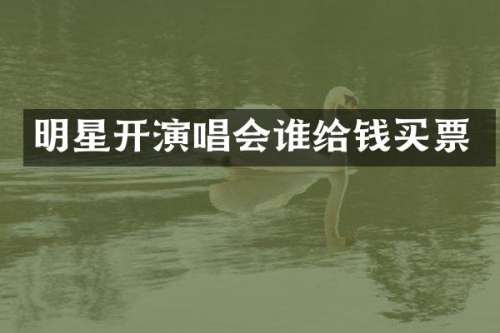 明星开演唱会谁给钱买票