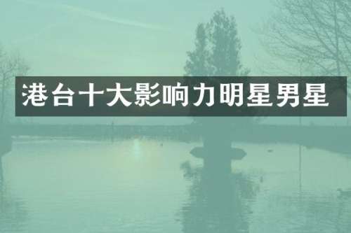 港台十大影响力明星男星