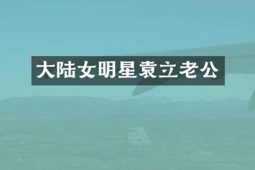 大陆女明星袁立老公