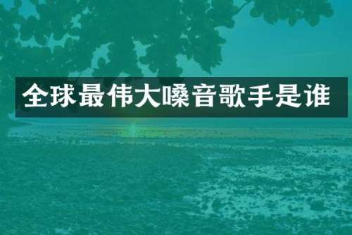 全球最伟大嗓音歌手是谁
