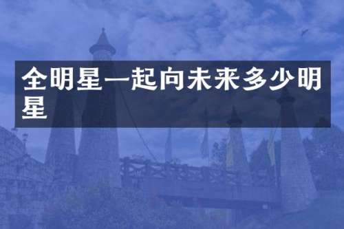 全明星一起向未来多少明星