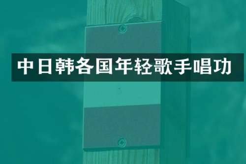 中日韩各国年轻歌手唱功